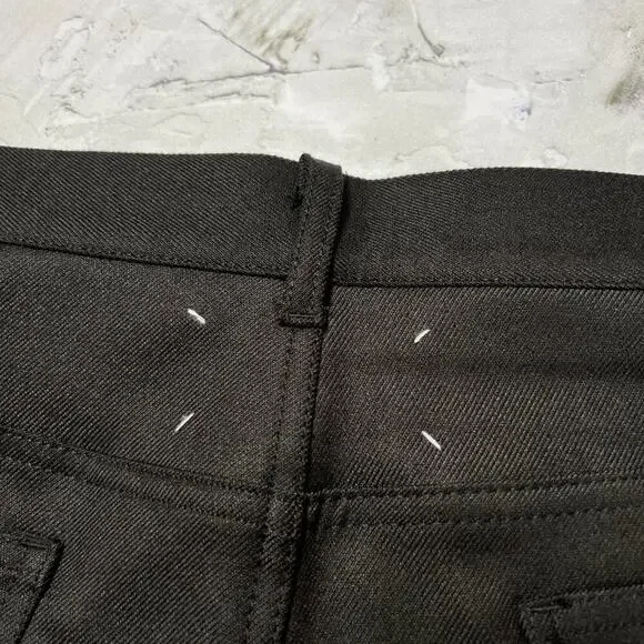 NEW Maison Margiela Black Techno Gabardine Trousers SIZE 30 x 31 Chino Pant NWOT